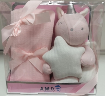 AMO 2006 - 100% Cotton, Cuddly toy + 2 side throw 80x110cm