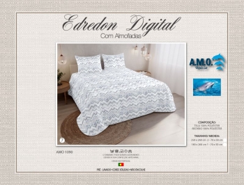 AMO 1900 - Digital Printed Summer Quilt with Pillowcases - 7