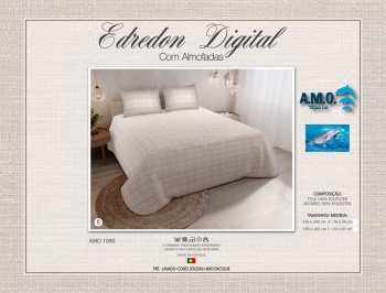 AMO 1900 - Digital Printed Summer Quilt with Pillowcases - 8