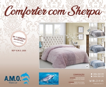 AMO 1069 - Comforter with sherpa