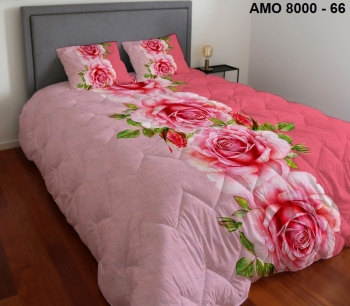 AMO 8000 - Digital Printed Edredon with Sherpa and pillowcases - 66