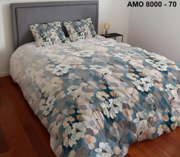 AMO 8000 - Digital Printed Edredon with Sherpa and pillowcases - 70
